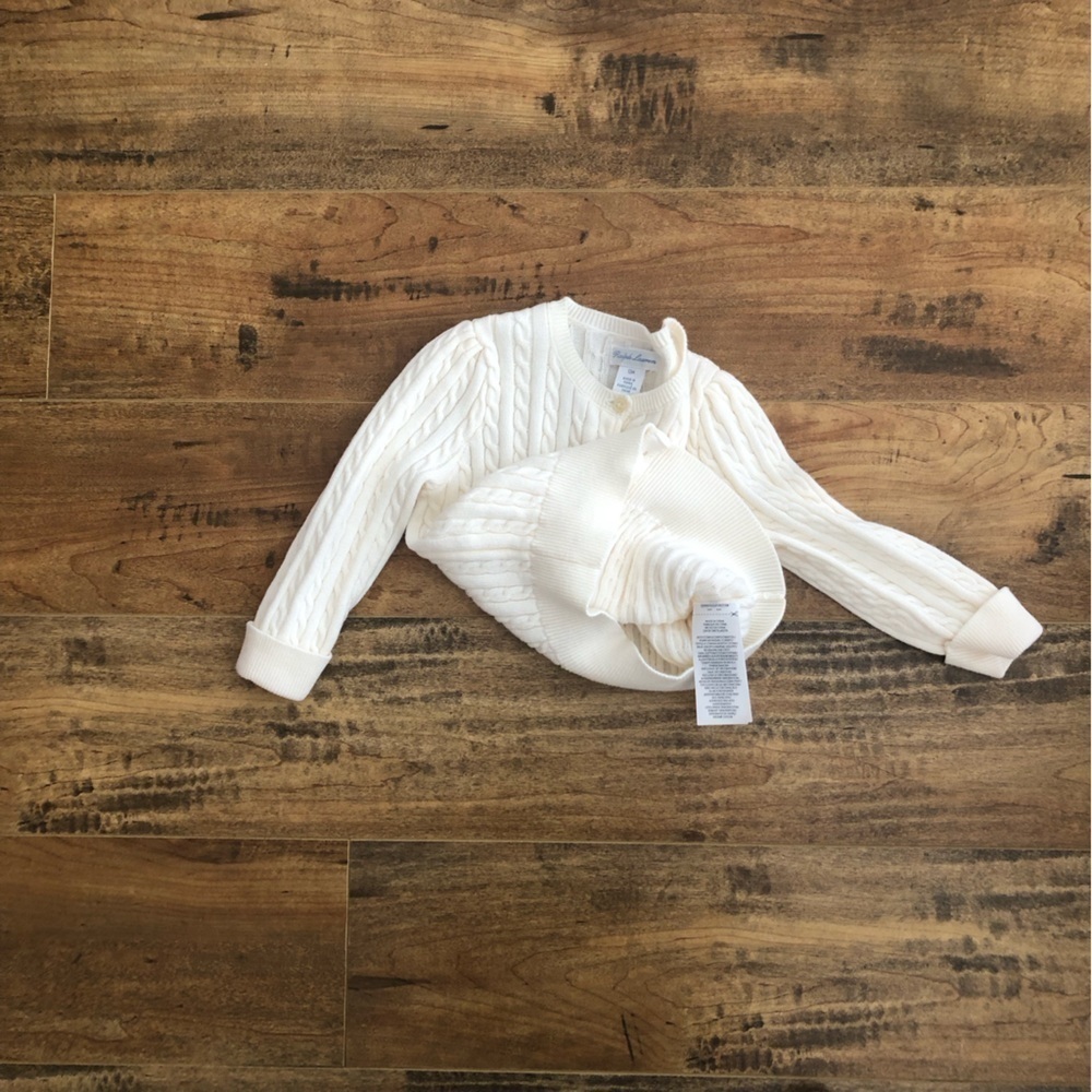 Ralph Lauren Mini-Cable Cotton Cardigan 12M - Picture 4 of 10
